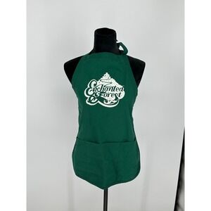 Rare Vintage Enchanted Forrest Green Adjustable Apron Augusta Sportswear USA P9